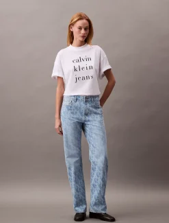 Calvin Klein 90's Straight Logo Jeans^Damen Hosen & Shorts|High Rise Skinny