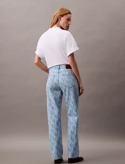Calvin Klein 90's Straight Logo Jeans^Damen Hosen & Shorts|High Rise Skinny