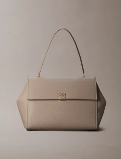 Calvin Klein Satchel-Tasche mit genarbter Oberfläche^Damen SchultertaschenFrisch Eingetroffen|Taschen