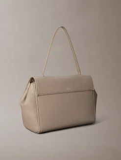 Calvin Klein Satchel-Tasche mit genarbter Oberfläche^Damen SchultertaschenFrisch Eingetroffen|Taschen