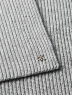 Calvin Klein Schal mit klassischem Logo aus Wollgemisch^Damen Schals & Handschuhe|Schals & Handschuhe
