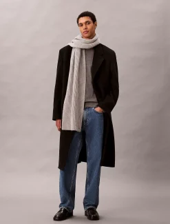 Calvin Klein Schal mit klassischem Logo aus Wollgemisch^Damen Schals & Handschuhe|Schals & Handschuhe