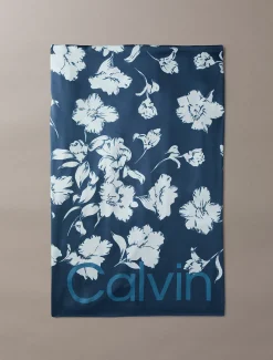 Calvin Klein Schal mit quadratischem Blumenlogo^Damen Schals & Handschuhe