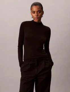 Calvin Klein Schlankes Top mit Stehkragen^Damen T-shirts & Tops