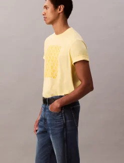 Calvin Klein Schlichtes T-Shirt mit Monogramm-Logo^Herren T-shirts