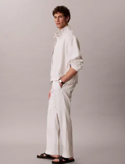 Calvin Klein Schmal zulaufende Hose aus Leinen-Mix^Herren Hosen & Shorts|Anzüge