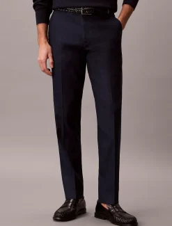 Calvin Klein Schmale Anzughose aus Leinen-Mix^Herren Hosen & Shorts|Anzüge