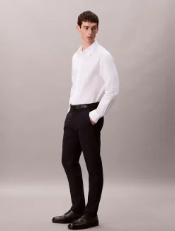 Calvin Klein Schmale Hose aus Stretch-Wolle^Herren Hosen & Shorts|Anzüge