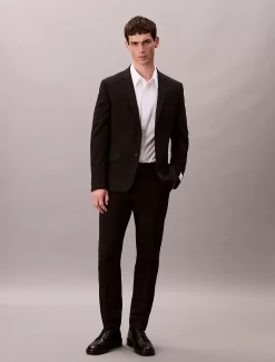 Calvin Klein Schmale Hose aus Stretch-Wolle^Herren Hosen & Shorts|Anzüge