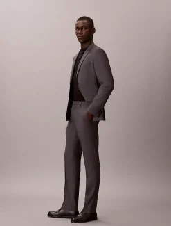 Calvin Klein Schmale, strukturierte Anzughose aus Wolle^Herren Hosen & Shorts|Anzüge