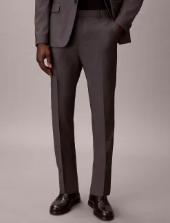 Calvin Klein Schmale, strukturierte Anzughose aus Wolle^Herren Hosen & Shorts|Anzüge