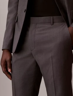 Calvin Klein Schmale, strukturierte Anzughose aus Wolle^Herren Hosen & Shorts|Anzüge