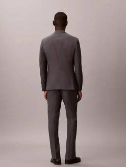 Calvin Klein Schmale, strukturierte Anzughose aus Wolle^Herren Hosen & Shorts|Anzüge