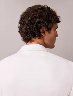 Calvin Klein Schmaler Blazer aus Leinen-Mix^Herren Anzüge|JackenFrisch Eingetroffen