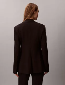 Calvin Klein Schmaler Blazer aus Ponté-Stoff^Damen JackenFrisch Eingetroffen