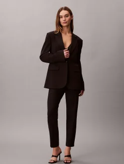 Calvin Klein Schmaler Blazer aus Ponté-Stoff^Damen JackenFrisch Eingetroffen