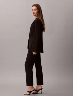 Calvin Klein Schmaler Blazer aus Ponté-Stoff^Damen JackenFrisch Eingetroffen