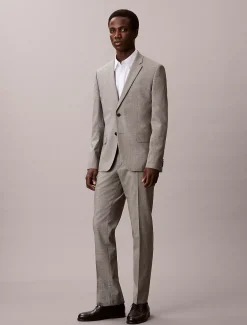 Calvin Klein Schmaler Blazer mit Hahnentrittmuster^Herren Anzüge