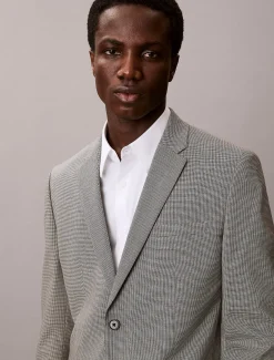 Calvin Klein Schmaler Blazer mit Hahnentrittmuster^Herren Anzüge