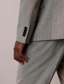 Calvin Klein Schmaler Blazer mit Hahnentrittmuster^Herren Anzüge