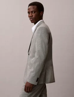Calvin Klein Schmaler Blazer mit Hahnentrittmuster^Herren Anzüge
