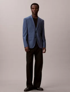 Calvin Klein Schmaler Blazer mit Hahnentrittmuster^Herren Anzüge