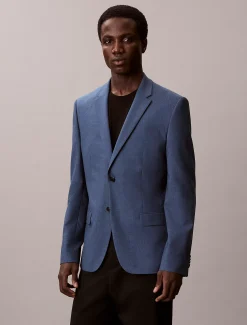 Calvin Klein Schmaler Blazer mit Hahnentrittmuster^Herren Anzüge
