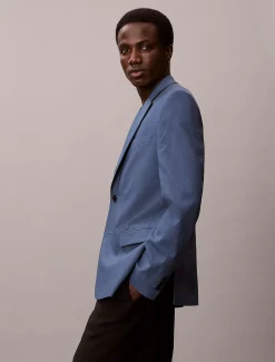 Calvin Klein Schmaler Blazer mit Hahnentrittmuster^Herren Anzüge