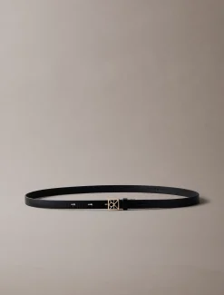 Calvin Klein Schmaler Logo-Gürtel aus Vollnarbenleder^Damen Gürtel