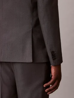 Calvin Klein Schmaler, strukturierter Blazer aus Wolle^Herren Anzüge|JackenFrisch Eingetroffen