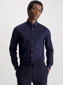 Calvin Klein Schmales Anzughemd aus Popeline^Herren Anzüge|Hemden & Poloshirts