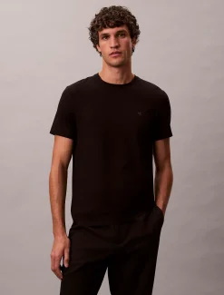 Calvin Klein Schmales Baumwoll-T-Shirt mit Liquid Touch^Herren T-shirts