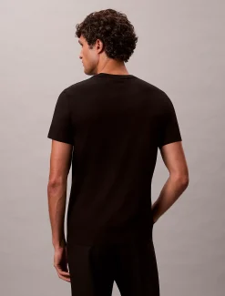 Calvin Klein Schmales Baumwoll-T-Shirt mit Liquid Touch^Herren T-shirts