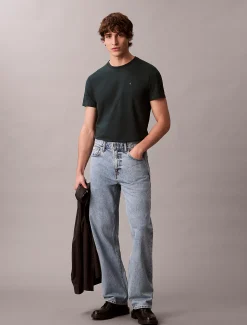 Calvin Klein Schmales Baumwoll-T-Shirt mit Liquid Touch^Herren T-shirts