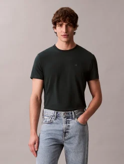 Calvin Klein Schmales Baumwoll-T-Shirt mit Liquid Touch^Herren T-shirts