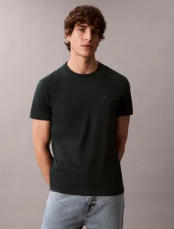 Calvin Klein Schmales Baumwoll-T-Shirt mit Liquid Touch^Herren T-shirts