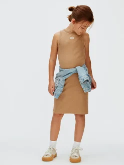 Calvin Klein Schmales, geripptes T-Shirt-Kleid^Kinder Kleider & Röcke|Kleidung