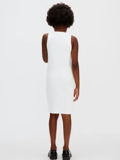 Calvin Klein Schmales, geripptes T-Shirt-Kleid^Kinder Kleider & Röcke|Kleidung