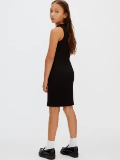 Calvin Klein Schmales, geripptes T-Shirt-Kleid^Kinder Kleider & Röcke|Kleidung