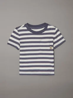 Calvin Klein Schmales, gestreiftes Baby-T-Shirt^Kinder Babykleidung