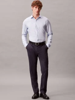 Calvin Klein Schmales Hemd aus bügelfreier Stretch-Baumwolle^Herren Anzüge|Hemden & Poloshirts