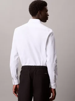 Calvin Klein Schmales Hemd aus Stretch-Popeline^Herren Hemden & Poloshirts