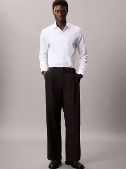 Calvin Klein Schmales Hemd aus Stretch-Popeline^Herren Hemden & Poloshirts