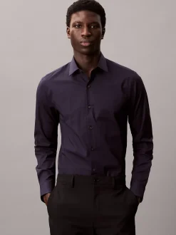 Calvin Klein Schmales Hemd aus Stretch-Popeline^Herren Hemden & Poloshirts