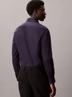 Calvin Klein Schmales Hemd aus Stretch-Popeline^Herren Hemden & Poloshirts