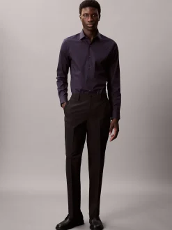 Calvin Klein Schmales Hemd aus Stretch-Popeline^Herren Hemden & Poloshirts