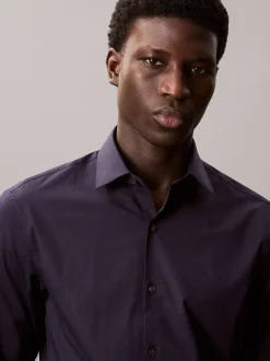 Calvin Klein Schmales Hemd aus Stretch-Popeline^Herren Hemden & Poloshirts