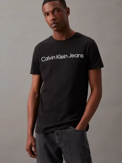 Calvin Klein Schmales Logo-T-Shirt aus Baumwolle^Herren T-shirts