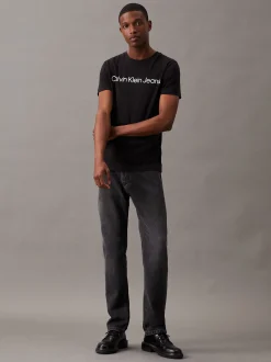 Calvin Klein Schmales Logo-T-Shirt aus Baumwolle^Herren T-shirts