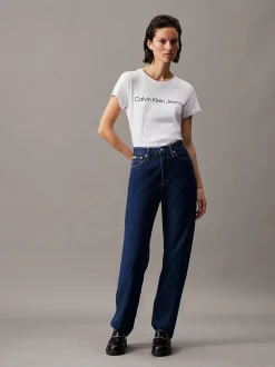 Calvin Klein Schmales Logo-T-Shirt aus Baumwolle^Damen T-shirts & Tops